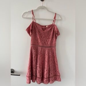 Lace off shoulder dress